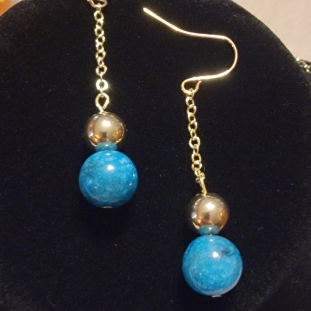 Blue Apatite Earrings